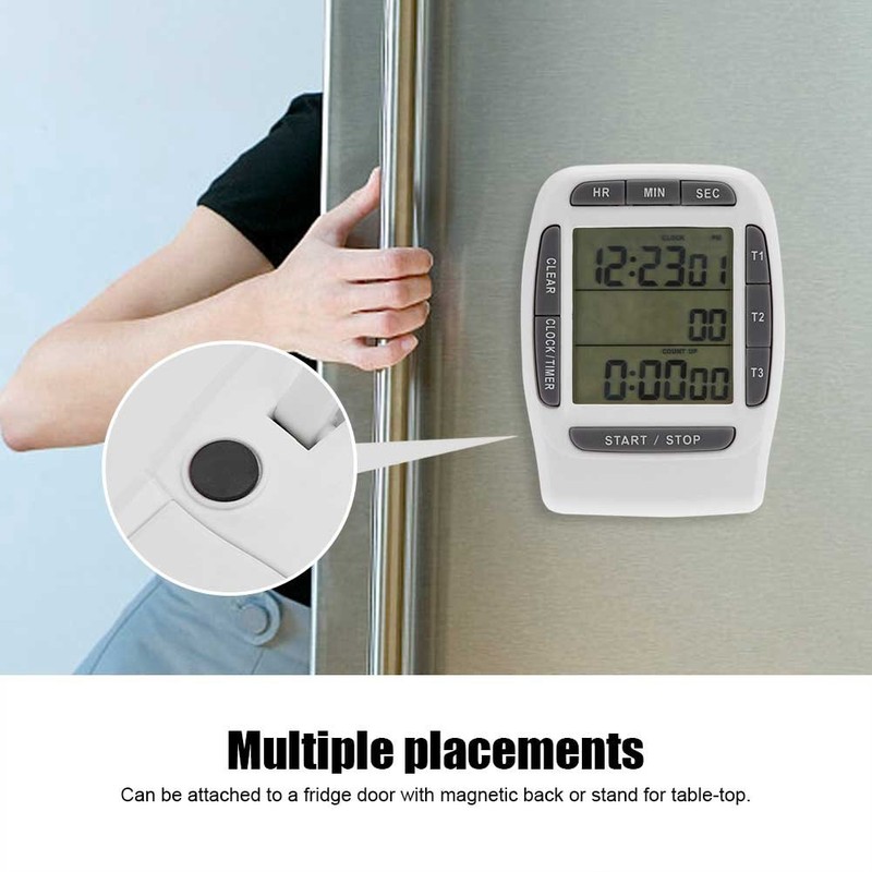 Digital Kitchen Timer, Kitchen Clock, Stopwatch, Countdown Count Up, 3