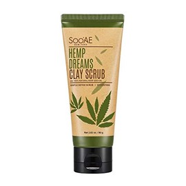 Soo'AE Hemp Dreams Clay Scrub - 𝗛𝗲𝗺𝗽 𝗦𝗲𝗲𝗱 𝗢𝗶𝗹 Gentle Scrub + Hydrating Exfoliator All Skin Types - Perfect for Sensitive Skin