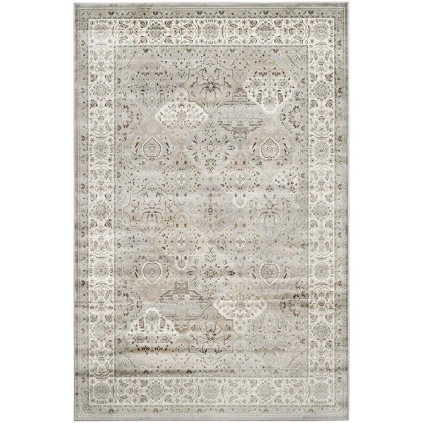 SAFAVIEH Persian Garden Collection 5'3" x 7'3" Silver / Ivory