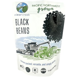 Washington State Black Beans | 1 LB Resealable Bag | Non-GMO | Vegan | Kosher | Non-Irradiated | Dry Black Beans | Frijoles Negros