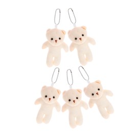 SUPVOX 5Pcs Bear Plush Keychain Tiny Stuffed Bear Doll Pendants for Bag Charm DIY Hanging Decor Cute Accessories for and Craft Projects