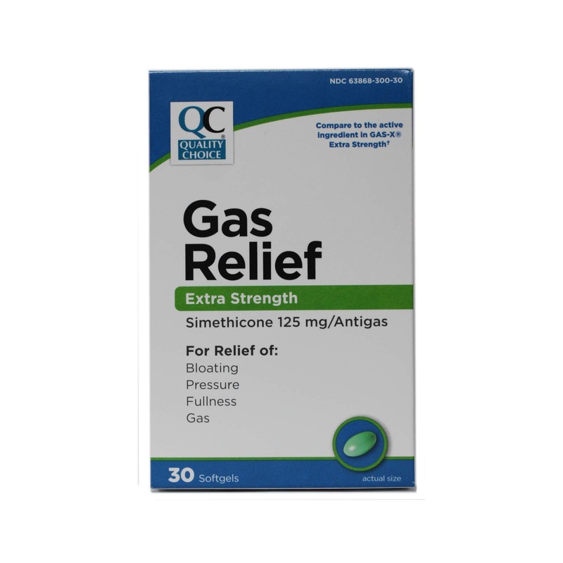 Quality Choice Gas Relief Extra Strength Simethicone 125 mg 30