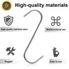 Butcher Hooks, Pack of 20 S Hooks 14 cm, Stainless