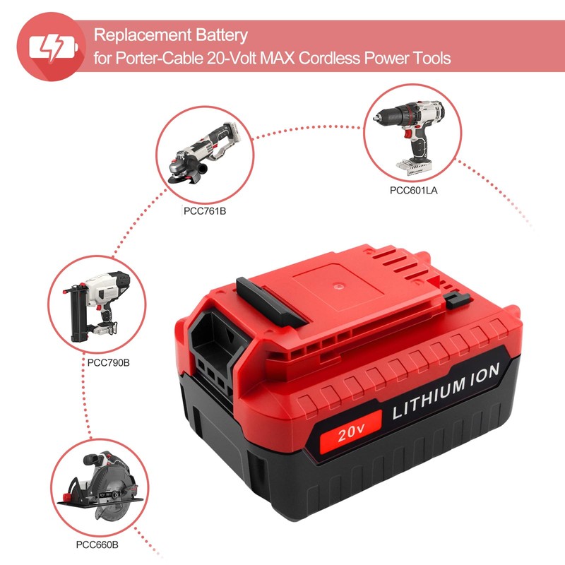 UGLOEY 20V PCC685L Battery Compatible with Porter Cable 20V Battery
