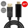 Unbranded 6FT Display Port DP to HDMI Cable Adapter Converter