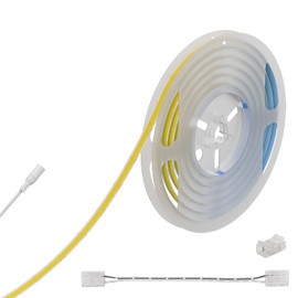 PAUTIX 5mm COB LED Strip Light 16.4ft/5m 4000K Natural White 504 LEDs/m,5000lm CRI90+ Super Bright DC24V Flexible LED Tape for Cabinet Home DIY Lighting Projects(Power Supply Not Included)