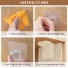 16 Pieces Punch Free Shelf Brackets with 1 Plastic Scraper