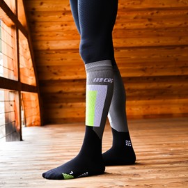 CEP - Long Ski Socks with Compression for Men, Improved Blood Circulation, Faster Recovery, Bubble-Free & Durable - Lightweight Ski Socks for Beginners and Advanced Users