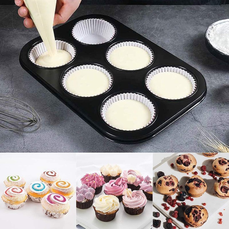 N.E.W 2 Pack Deep Sturdy Muffin Fairy Cake 6 Cup