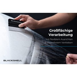 Blackshell® Universal Lackschutzfolie transparent 20cm x 100cm mit Werkzeug Set zum folieren Folie selbstklebend als Auto Folie, Motorrad Folie, Fahrrad Schutzfolie