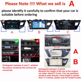 Unbranded Apple Carplay For Toyota Corolla 2014-2016 Android12 Car Stereo Radio GPS Navi