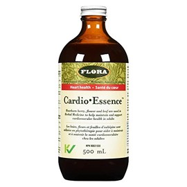 Flora Flora Health Cardio?Essence? Traditional Herbal Liquid Blend C Cardiovascular Health Support - Relaxing Blend of Hawthorn Berry, Flower and Leaf, Passion Flower and Hibiscus, Daily Tonic - 500mL