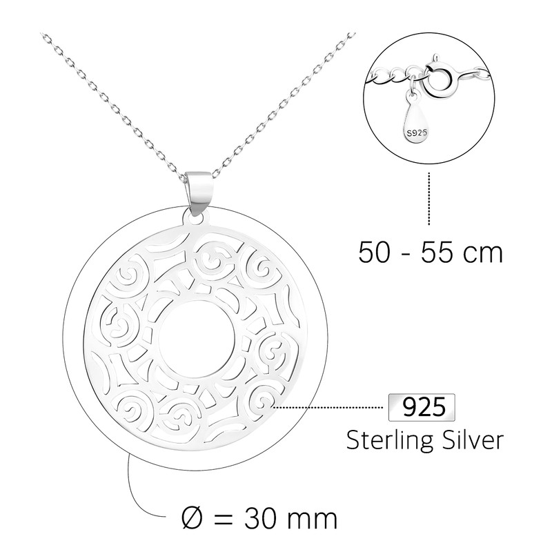 SOFIA MILANI - Women's Necklace 925 Silver - Ornamental Pendant