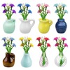 Mini Ceramic Vase Magnets for Fridge: 8-Pack Cute Tiny Magnetic,