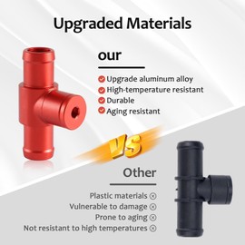 FUSCH Upgraded Aluminum Coolant Bleeder Port Heater Hose Connector Compatible with Ni-ssan 350Z 2003-2008 Infiniti Q45 2003-2007 G35 2003-2010 M35 M45 M56 FX35 FX50 QX50 QX70 Replace#:92500-AR000