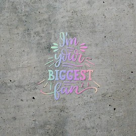 I M Your Biggest Fan (Hologram) (Set of 2) Premium Waterproof Vinyl Decal Stickers for Laptop Phone Accessory Helmet Car Window Mug Tuber Cup Door Wall Decoration - ANGsticc81165HO