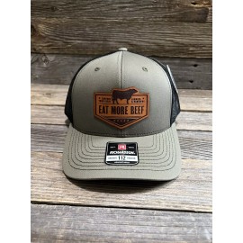 Richardson EAT MORE BEEF RICHARDSON LEATHER PATCH TRUCKER HAT
