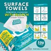 Juniper CLEAN 3 Packs Surface Wipes with Bleach, Thick &