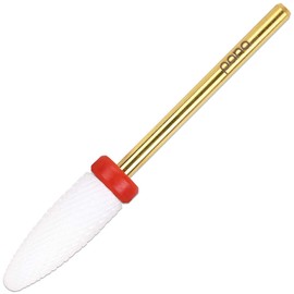 Beauticom Professional USA Ceramic White Flame Cone Shaped Bit Nail Drill 3/32" Shank Size (Fine, Flame Bit)