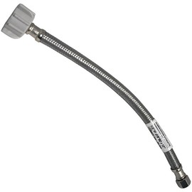 Lincoln 109595 1/2" FIP x 7/8" Ballcock Nut Stainless Steel Toilet Supply Line - 12" Length