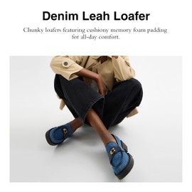 Coach Women's Leah Loafer, Charcoal/Black, 9