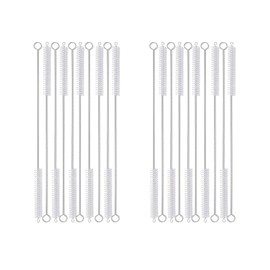 KINGSEM 20PCS Straw Cleaner Brush kit,Straw Brush of 8mm-10.6 inch for Water Bottle Sippy Cup with Straw,Glass Straw,Piper Cleaning,Tubes Cleaning Like Filter and Sink Drain Hair Remove (Rubber top)