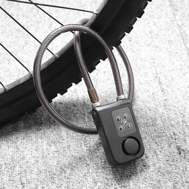 Intelligent Bicycle Lock, Anti-Theft Bicycle Alarm Lock 110dB Universal Security