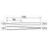 Hozan P-863-150 ESD Bamboo Tweezers, Conductive Bamboo Tweezers, 5.9 inches