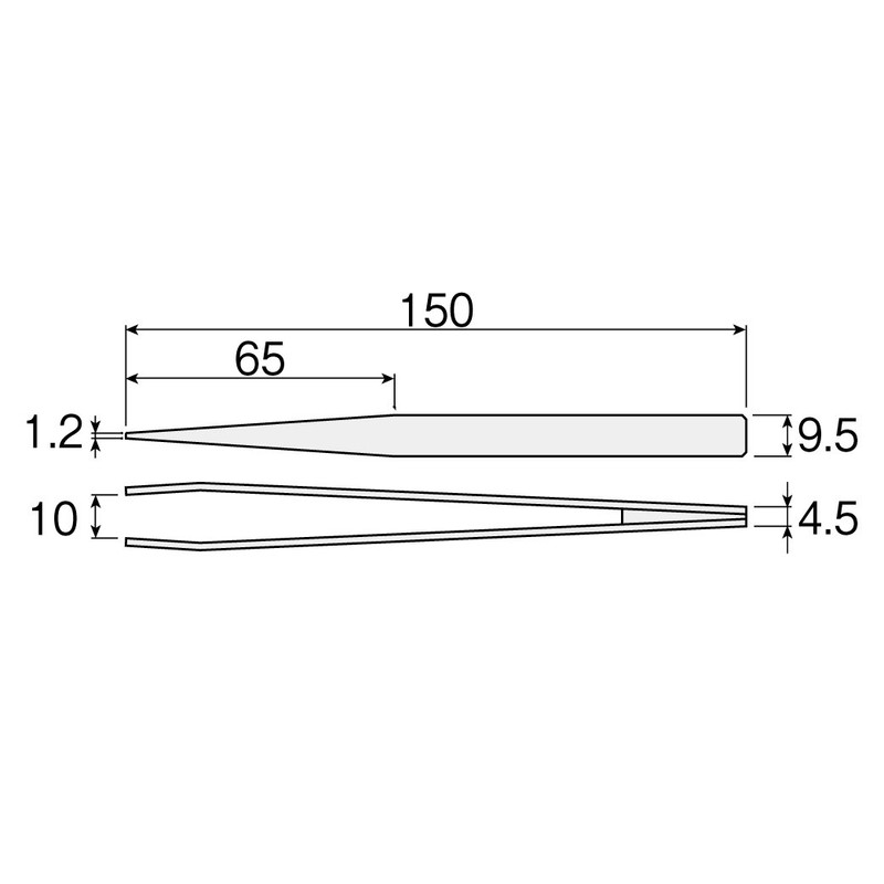 Hozan P-863-150 ESD Bamboo Tweezers, Conductive Bamboo Tweezers, 5.9 inches