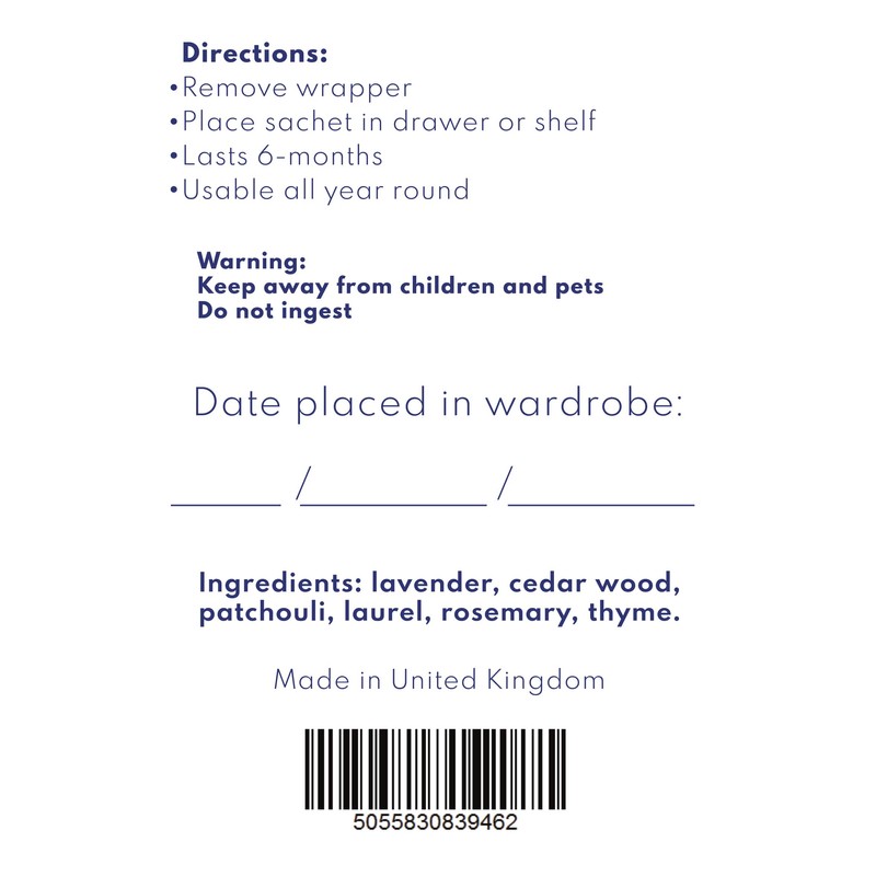 The Cashmere Choice - Anti Moth Cashmere Protection - Scented