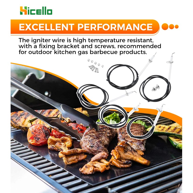 Hicello Grill Igniter Kit for GR2001408-MM-00 810-6680-S IG31B