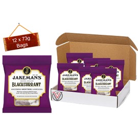 Jakeman Soothing Menthol Lozenges 73g Different Flavours (12 x 73g Bags (Full Box), Blackcurrant)
