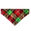 Christmas Plaid Over the Collar Dog Bandana That Slips onto