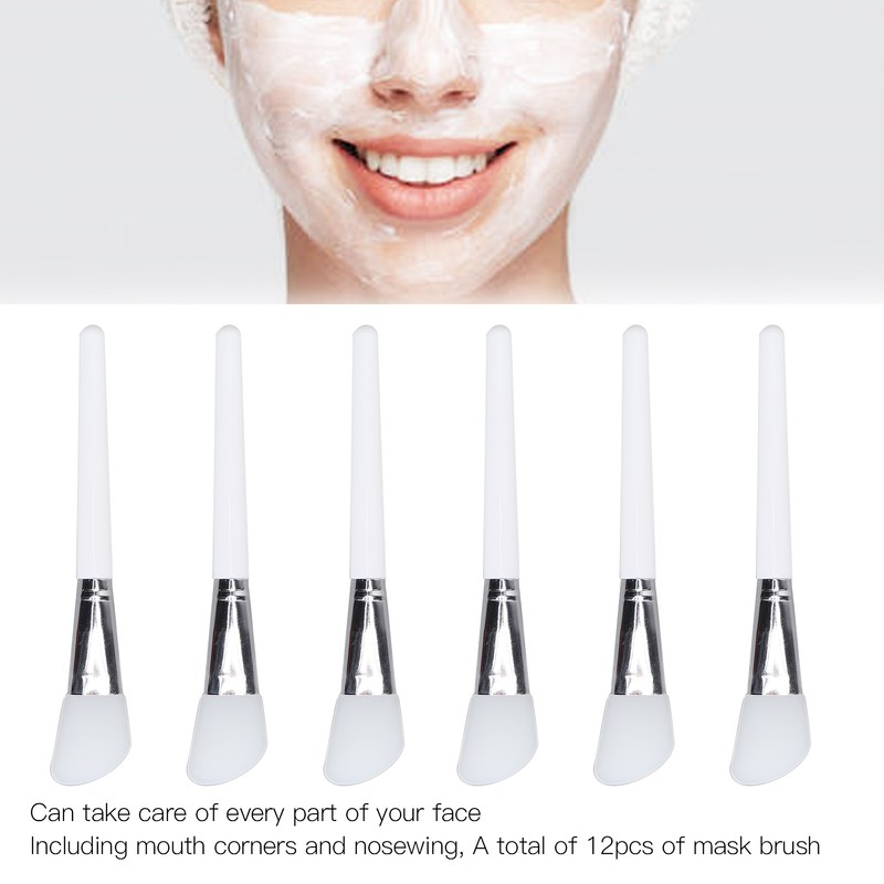 12pcs Face Mask Brush Silicone Facial Mud Mask Applicator DIY