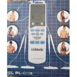 truMedic TENS Electronic Pulse Massager with 4 Electrode Pads (PL-009)