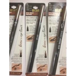 MILANI 3 X MILANI Eye Tech Define 2In1 Brow + Eyeliner Felt Tip Pen BLACK/NATURAL TAUPE