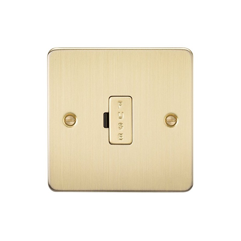 Knightsbridge FP6000BB Brushed Brass FPAV6000BB Flat Plate 13A Fused Spur