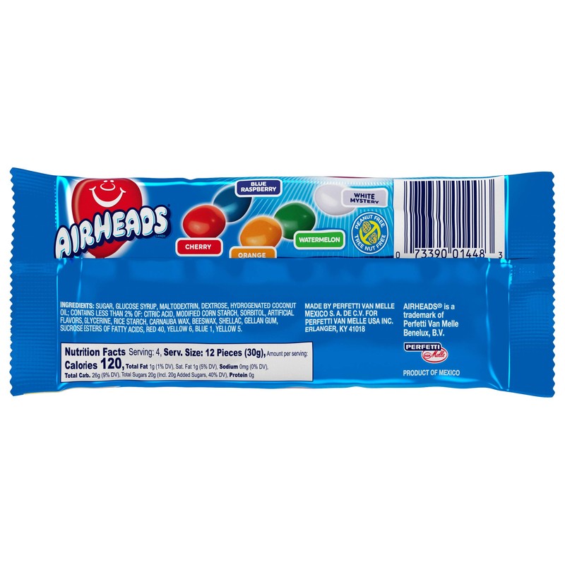 Airheads Candy Bites, Holiday Individually Wrapped Candy for Christmas Stocking