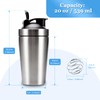 VALESKA Stainless Steel Protein Shaker Bottle, 20-Ounces, Insulated, Leak Proof,