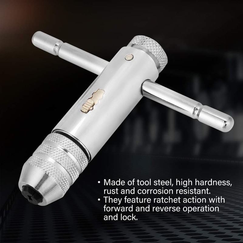 Llave de Carraca Ajustable M3-M8 con Mango T para Juego