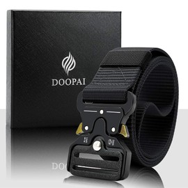 DOOPAI Tactical Belt for Men, Military Nylon Web with Heavy Duty Quick Release Metal Buckle, 1.5'' Wide - Ideal for Work, Gun Holsters