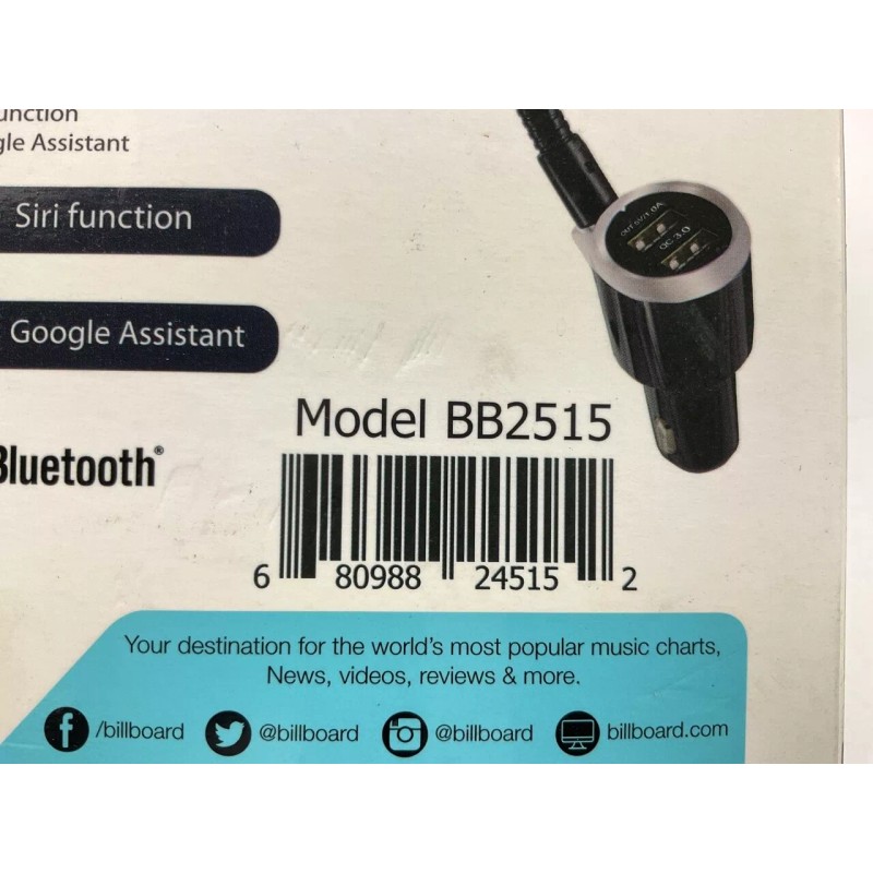 Billboard BB2515 Bluetooth FM Trans Wireless Radio Adapter Hands-Free Car