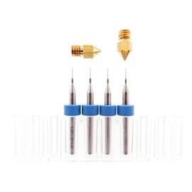 3D Printer Clogged Extruder and Nozzle Print Head Kit 4pc .2mm + 2qty Nozzles .2mm MK7 MK8 Makerbot RepRap Felix More 1.75mm Filament ABS PLA …