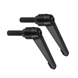 CoCud Clamping Lever Handles M10 x 30 mm Male Thread Adjustable Quick Release Locking Rotating Bolt Knobs Black - (Use: for Lathes) Pack of 2