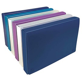 5 x 8 Inch Index Card Case by Better Office Products, 6 Pack, Semi-rigid Plastic, with Clear Index Dividers, Assorted Colors Will Vary