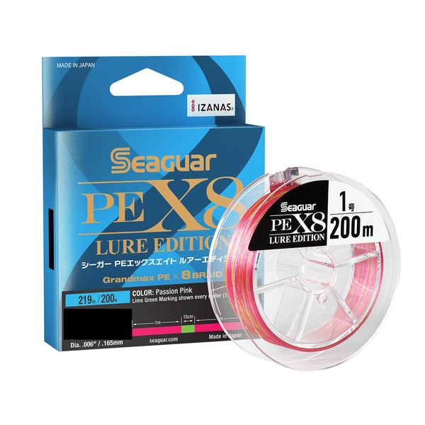 Seaguar Braided Fishing Line JDM PEX8 Lure Edition 219yds /