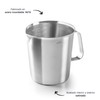 LACOR - 62741 - Measuring Jug, Liquid Meter, Stainless Steel,
