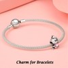 Annmors 925 Sterling Silver Charms fit Bracelets Necklaces Rabbit Heart