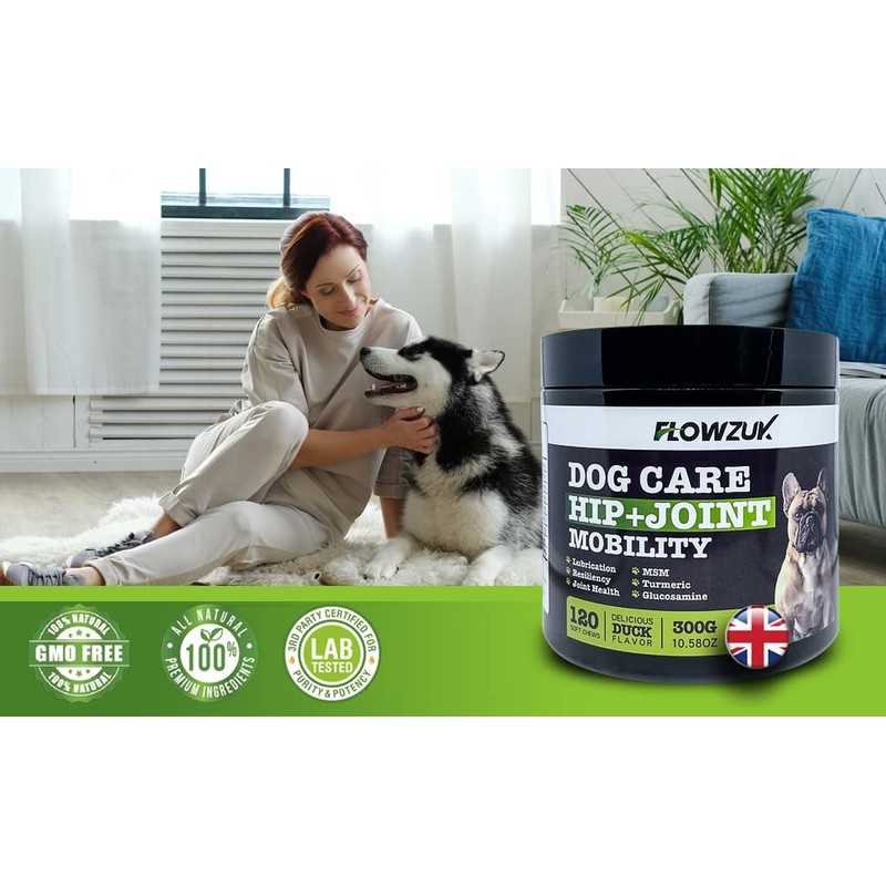 Flowzuk Dog Care Supplement - All-Natural Hip and Joint Supplements