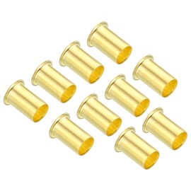 PATIKIL 9mm Tube OD Brass Compression Insert, 10 Pack Insert Tube Support Compression Sleeve Fitting Assortment Kit for Air Water Gas Hose